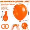 110pcs Orange Balloon 12 inch, Orange Latex Balloons for Birthday Party Baby Shower Wedding(with 2 Ribbons). view 3
