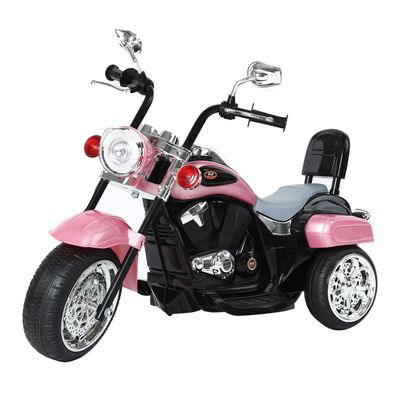 Freddo Toys Ride on Chopper Motorcycle, Battery Powered 6V Motorcycle Trike with LED Lights, Horns Forward/Reverse Gear, 2 Speed Options, 3 Wheel Toys for Boys Girls (Pink), Age 18-60 Months