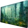 AI Painting TCG Playmat - MTG Trading Card Game Mat with Zones, 24x14 Inches Collectible Card Games Playmats, Smooth Surface for Rubber Collection - Fantasy Black Lotus Cool Design 9 view 1