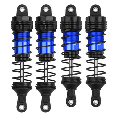 4PCS Shock Absorbers Oiled RC Shocks Fit for 1/12 1/14 1/16 RC Cars WLtoys 144001/124019/124018 MJX, SCY and HBX RC Buggy Off-Road Racing Replacement Parts (Black Blue)