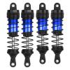 4PCS Shock Absorbers Oiled RC Shocks Fit for 1/12 1/14 1/16 RC Cars WLtoys 144001/124019/124018 MJX, SCY and HBX RC Buggy Off-Road Racing Replacement Parts (Black Blue) view 1