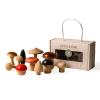 Promise Babe Wooden Mushroom Toys, Montessori Wooden Blocks Stacking Toys for Toddlers 11 Pcs, Miniature Mushroom Various Sizes Woodland Creative Craft Home Decor view 1