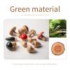 Promise Babe Wooden Mushroom Toys, Montessori Wooden Blocks Stacking Toys for Toddlers 11 Pcs, Miniature Mushroom Various Sizes Woodland Creative Craft Home Decor view 4