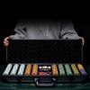 JIESITE 14g Clay Poker Chips Set, 500 Poker Chips, 39mm, with High-end Aluminum Carrying Case/2 Decks of Plastic Playing Cards/Dealer Button, for Poker Games, Blackjack, Texas Hold'em view 2
