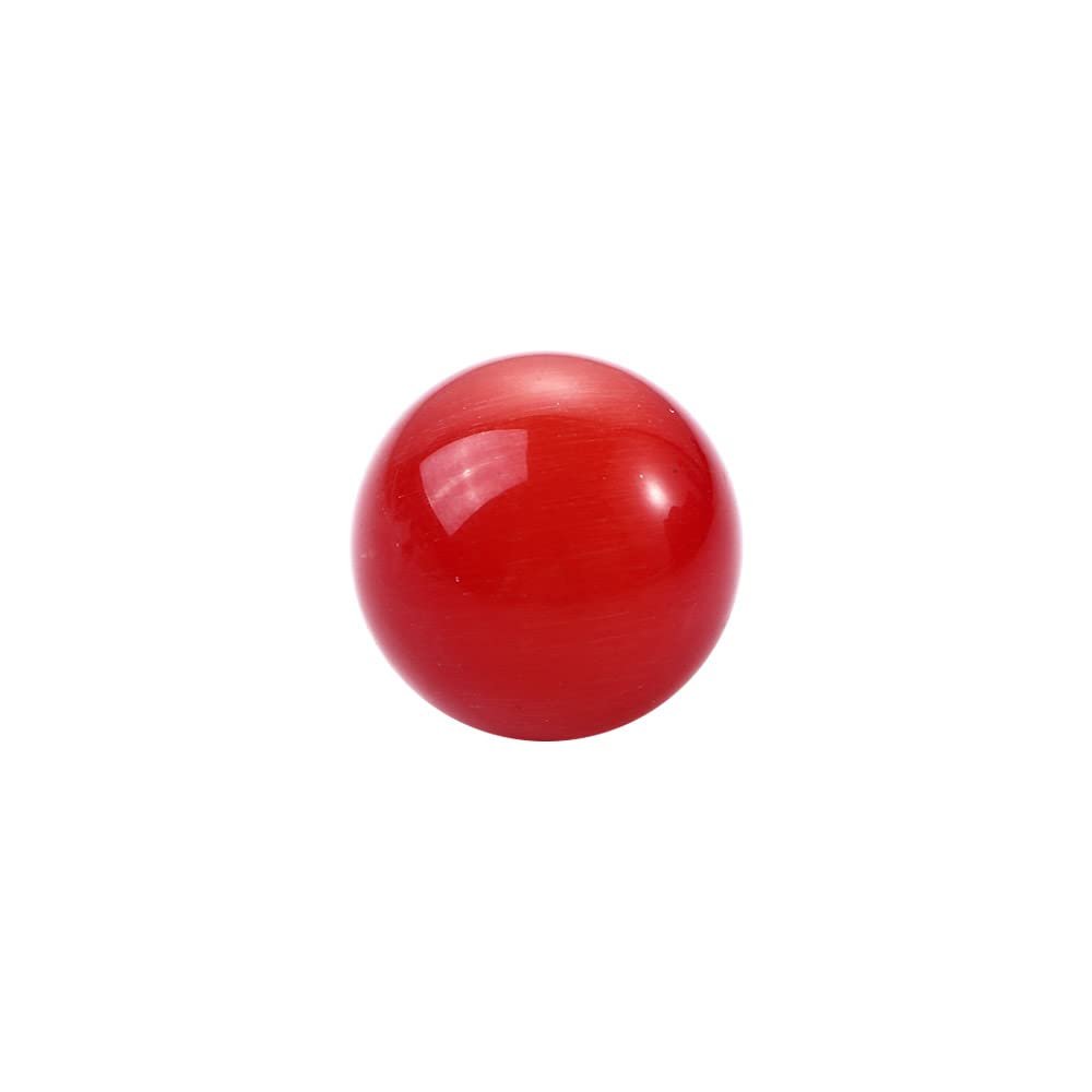 Cat's Eye Stone Fish Tank 20MM Glass Marbles Crystal Sphere Office Decoration Home Decor Healing Ornament Crystal Round Ball Glass Ball Toys(red)