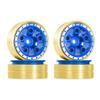 NexxSpeed CNC Brass/Aluminum Beadlock Rim Set (Blue) - AXIAL SCX24 / AX24 view 1