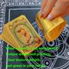 Jayiaine Gold Foil Tarot Tarot Cards Vintage Waite Tarot Cards Set Luxury Gold Foil PVC, Waterproof, Anti-Wrinkle with Tablecloth Guidebook Box for Beginners, 78Pcs,Black view 2