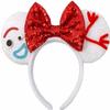 UNSPAZ Mouse Ears Headbands, Sequin Mouse Ears for Women Girls Boys, Shiny Bow Headband for Cosplay Party Decorations Hair Accessories (White) view 1