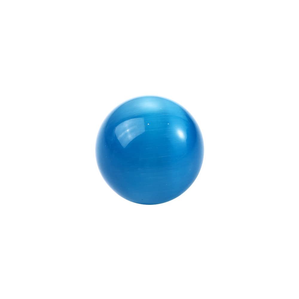 Cat's Eye Stone Fish Tank 20MM Glass Marbles Crystal Sphere Office Decoration Home Decor Healing Ornament Crystal Round Ball Glass Ball Toys(Sky Blue)