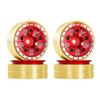 NexxSpeed CNC Brass/Aluminum Beadlock Rim Set (RED) - AXIAL SCX24 / AX24 view 1