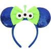 UNSPAZ Mouse Ears Headbands, Sequin Mouse Ears for Women Girls Boys, Shiny Bow Headband for Cosplay Party Decorations Hair Accessories (Blue) view 1