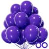 110pcs Purple Balloons 12 inch, Purple Latex Balloons for Birthday Party Baby Shower Wedding(with 2 Ribbons). view 1