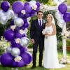 110pcs Purple Balloons 12 inch, Purple Latex Balloons for Birthday Party Baby Shower Wedding(with 2 Ribbons). view 4