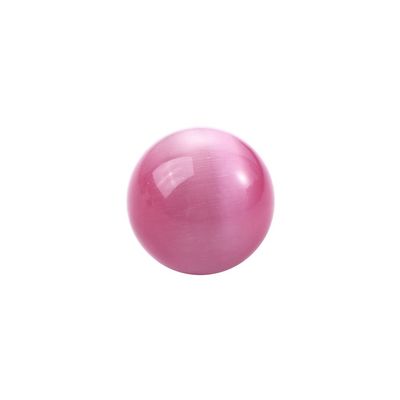 Cat's Eye Stone Fish Tank 20MM Glass Marbles Crystal Sphere Office Decoration Home Decor Healing Ornament Crystal Round Ball Glass Ball Toys(Pink)
