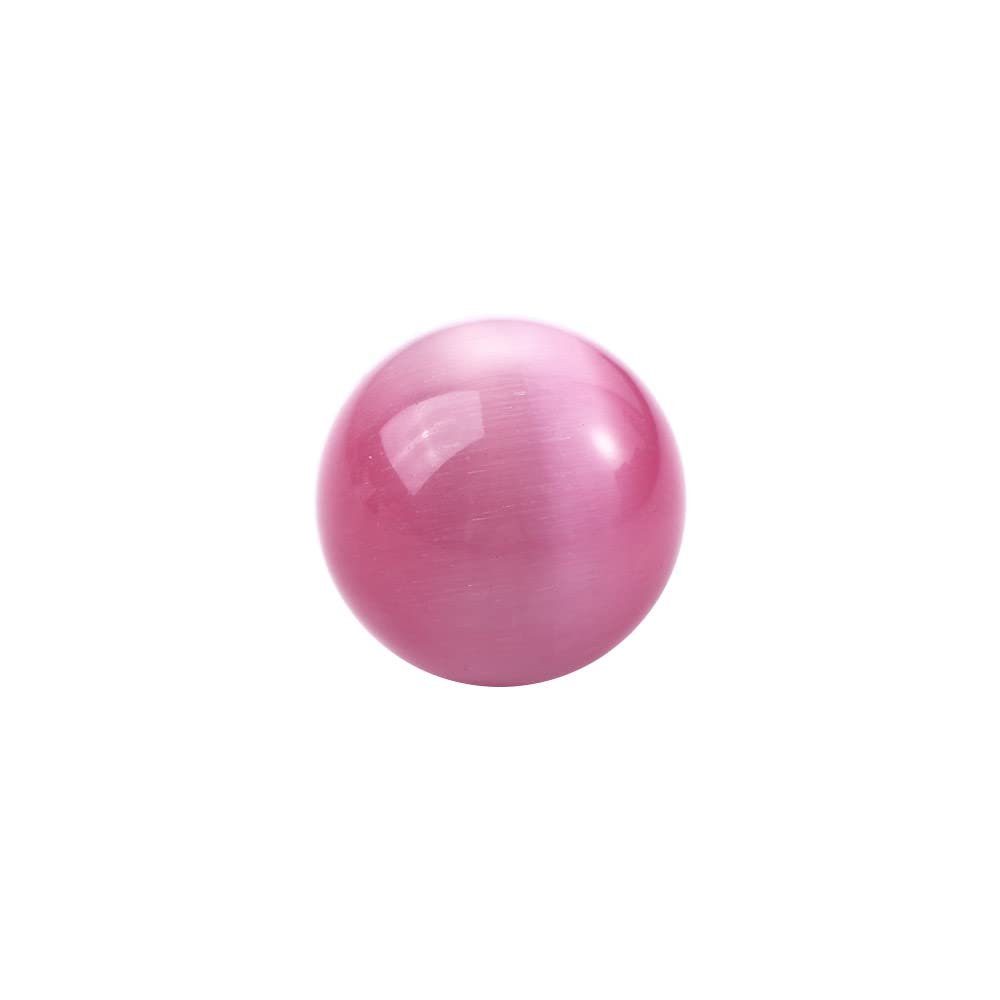 Cat's Eye Stone Fish Tank 20MM Glass Marbles Crystal Sphere Office Decoration Home Decor Healing Ornament Crystal Round Ball Glass Ball Toys(Pink)