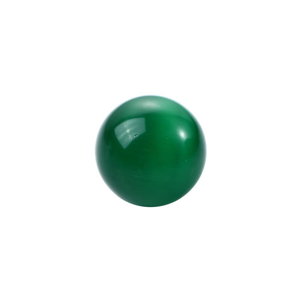 Cat's Eye Stone Fish Tank 20MM Glass Marbles Crystal Sphere Office Decoration Home Decor Healing Ornament Crystal Round Ball Glass Ball Toys(Green)