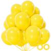 110pcs Yellow Balloons 12 Inch,Yellow Latex Balloons for Birthday Party Baby Shower Wedding(with 2 Ribbons). view 1