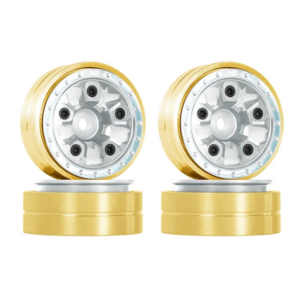 NexxSpeed CNC Brass/Aluminum Beadlock Rim Set - AXIAL SCX24 / AX24