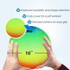 GSE Games & Sports Expert 10-Inch Rainbow Inflatable Playground Ball, Kickball, Bouncy Dodge Ball, Handball for Kids/Adults, Perfect for Recess Ball Games, Gym, Yoga, Schools Sports Activities view 2