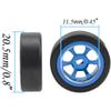 4PCS ShareGoo Metal Wheel Rims & Plastic Drift Tires Tyre 6-Spoke Compatible with Wltoys K969 K989 P929 Kyosho Mini-Z Mini-Q Mini-D 1/28 RC Drift Rally Car (Blue) view 2