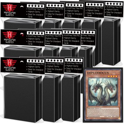 1200 Pcs Black Card Sleeves for Trading Cards, Soft Clear Card Protective Sleeves Deck Card Protectors Fit for Baseball Cards, Sports Cards, MTG, Game Card Standard Cards