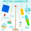 Kids Cleaning Set with Electric Vacuum Cleaners, Wooden Pretend Play Housekeeping Set, Toddler Cleaning Toys for Girls Boys Age 3+ view 2