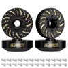 GLOBACT Black Brass Extended Wheel Weights Hubs 340g Counterweight Set 12mm Extended Hex hub for 1/10 Trx4 Trx6 Axial SCX10 II III Redcat GEN7 GEN8 1.9inch 2.2inch Wheel Rims Upgrade Parts (4Pcs) view 1