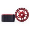 1.0 Inch RC Crawler car Upgrades 4PCS Aluminum Beadlock Wheel Rim for 1/18 1/24 RC SCX24 TRX4M (Red) view 1