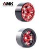 1.0 Inch RC Crawler car Upgrades 4PCS Aluminum Beadlock Wheel Rim for 1/18 1/24 RC SCX24 TRX4M (Red) view 2