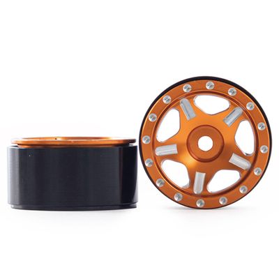1.0 Inch Wheel Rims Soft Rubber Tires for 1/24 SCX24 1/18 TRX4M RC Crawler Metal RC Crawler car Upgrades Accessories(4pcs,Gold)