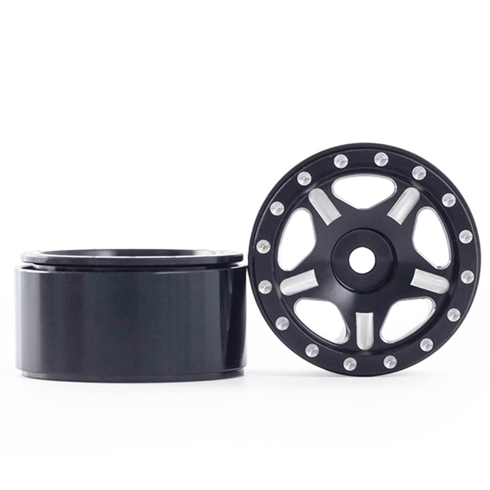 Metal 1.0 Inch Wheel Rims Soft Rubber Tires for 1/24 1/18 RC Crawler AX24 TRX4M Bronco SCX24 Wrangler JLU Deadbolt C10 B17