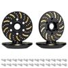 GLOBACT Black Brass Extended Wheel Weights Hubs 154g Counterweight Set 6mm Extended Hex hub for Trx4 Trx6 Axial SCX10 II III Redcat GEN7 GEN8 1.9inch 2.2inch Wheel Rims Upgrade Parts (4Pcs) view 1