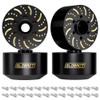 GLOBACT Black Brass Extended Wheel Weights Hubs 545g Counterweight Set 18.5mm Extended Hex hub for Trx4 Trx6 Axial SCX10 II III Redcat GEN7 GEN8 1.9inch 2.2inch Wheel Rims Upgrade Parts (4Pcs) view 1