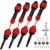 2Pairs Vgoohobby Steel Drive Shaft CVD Dogbon Front Rear Driveshaft Compatible with Traxxas Slash 4X4 Stampede Rustler Hoss VXL 4X4 RC Truck Car (Red) view 2