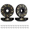 GLOBACT Black Brass Extended Wheel Weights Hubs 252g Counterweight Set 9mm Extended Hex hub for 1/10 Trx4 Trx6 Axial SCX10 II III Redcat GEN7 GEN8 1.9inch 2.2inch Wheel Rims Upgrade Parts (4Pcs) view 1