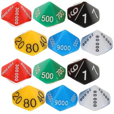 FOMIYES Dice Educational Toys 24pcs Place Value Ten Thousands Gaming Party Board Game Props Role Playing Game Classroom Accessories Cosplay Accessories