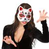 NOLITOY 15Pcs White Cat Masks Halloween Mask Blank DIY Unpainted Mask for Halloween Masquerade Party view 3
