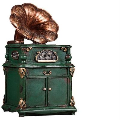 Bsetain Piggy Bank for Boys Girls Kids Vintage Phonograph Shape Piggy Bank,Resin Adult Money Bank,Large-Capacity Coin Bank,Creative Personality Bank,Unique Birthday Gift