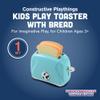 Constructive Playthings Kids Play Toaster with Bread for Imaginative Play, Kitchen Appliances Learning Toy for Children Ages 3+ view 2