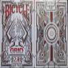 Bicycle Grid 2.0 Red Playing Cards Glows Under Ultraviolet Light Poker Size view 2