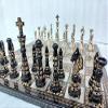 Aakrati Devyom The Exquisite Carved Brass Chess Set Solid Metal Combo Chess Pieces & Metal Brass Board Luxury Chess Set view 1