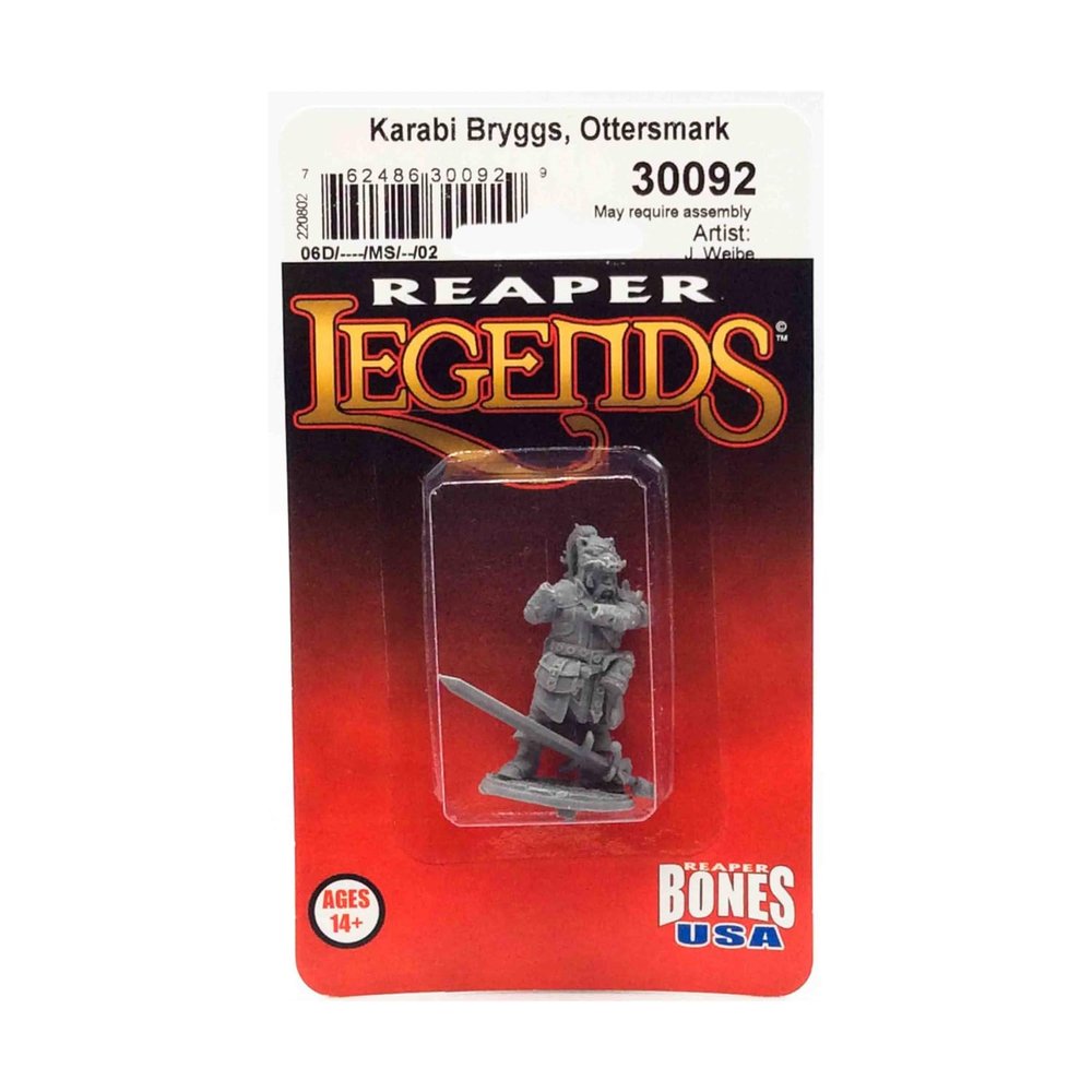 Karabi Bryggs Ottersmark Miniature Figure 25mm Heroic Scale Reaper Bones USA Reaper Miniatures