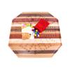 AmishToyBox.com Wahoo Marble Game Board Set - Multiple Wood Species - Large 24" Wide - Double-Sided - with XLarge 1" Marbles and Dice Included view 2