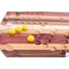 AmishToyBox.com Wahoo Marble Game Board Set - Multiple Wood Species - Large 24" Wide - Double-Sided - with XLarge 1" Marbles and Dice Included view 3