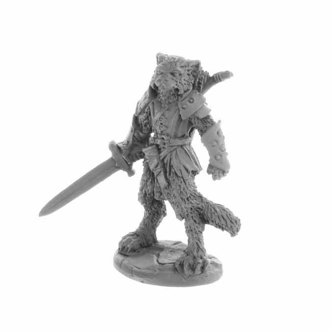 Mini - Reaper Bones USA 30058 Catfolk Fighter Mal