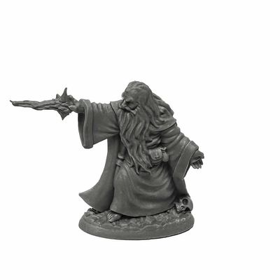Erebus Nalas Evil Sorcerer Miniature 25mm Heroic Scale Figure Unpainted Dungeon Dwellers Reaper Miniatures