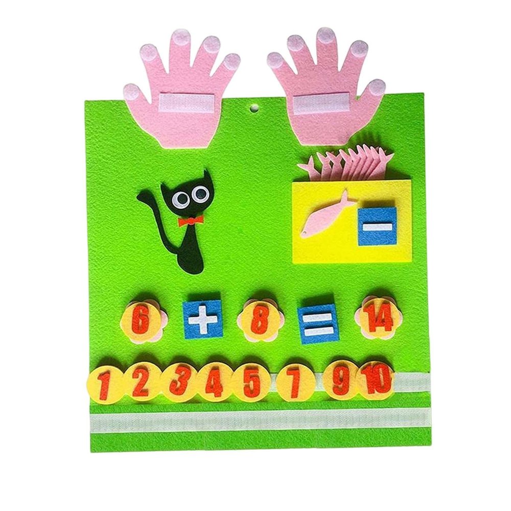 harayaa Board Finger Numbers Counting Toy, Math Addition and Subtraction, Hand Number Math Toy for 2-7 Years Old Boys Girls Kids, Style A