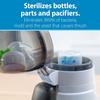 Dr. Browns Deluxe Baby Bottle Warmer and Sterilizer For Bottles and Baby Food Jars with Anti-Colic Options+ Baby Bottles 4 oz Level 1 Slow Flow Nipple, 4 Pack, 0m+ and Bottle Cleaning Brush Set, Blue view 3