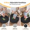 BCAN 36'' Toddler Trampoline, ASTM Certified - Kids Trampoline for Ages 1-6, Foam Handle & Safe Thickened Cover, Mini Trampolines for Kids Indoor, Easy to Assemble, Glossy Black view 2