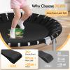 BCAN 36'' Toddler Trampoline, ASTM Certified - Kids Trampoline for Ages 1-6, Foam Handle & Safe Thickened Cover, Mini Trampolines for Kids Indoor, Easy to Assemble, Glossy Black view 3